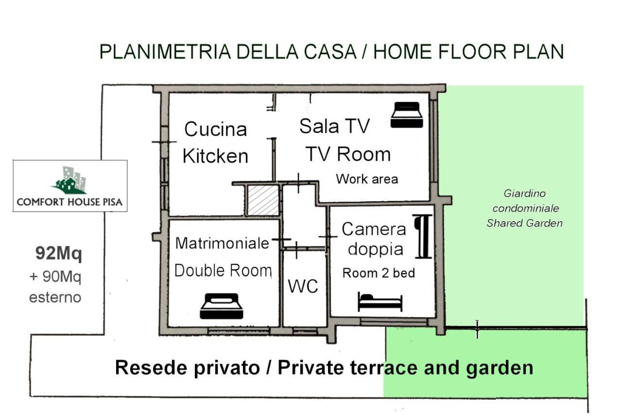 Comfort House Pisa Bagian luar foto